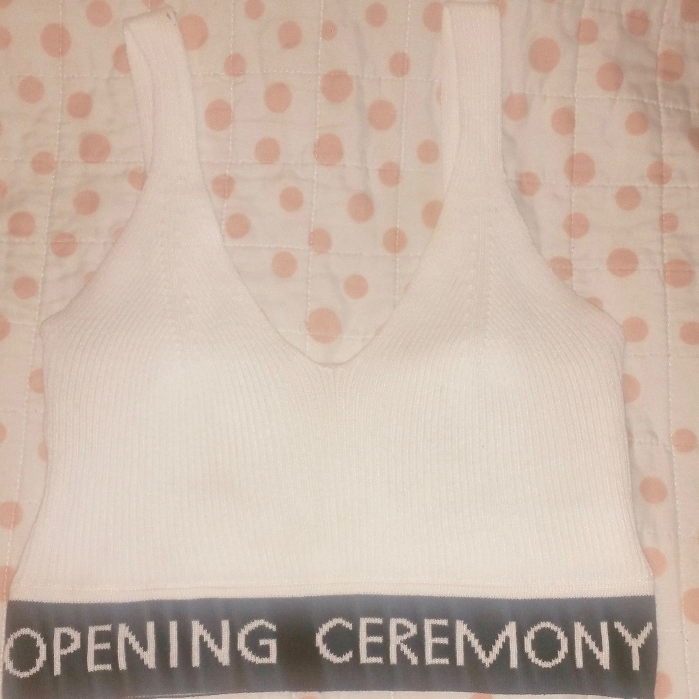 white crop top